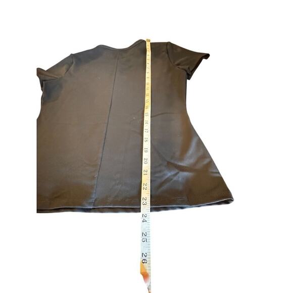 525 Short Sleeve Crew Neck Fitted T-Shirt Nylon Spandex Blend Black Size Large - Picture 7 of 8